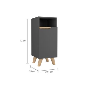 Armoire murale de salle de bain moyenne Laurent 72 CM H X 30,1 CM L X 33 CM P. 3