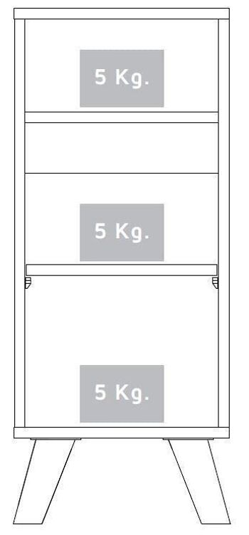 Armoire murale de salle de bain moyenne Laurent 72 CM H X 30,1 CM L X 33 CM P. 6