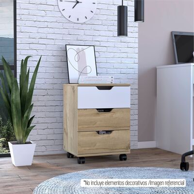 Office Drawer File Cabinet With Wheels Vilna 56 CM H X 40 CM W X 35 CM D.