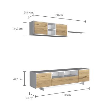 Meubles de salon 180 Agata 47,6 CM L X 180 CM L X 41 CM P. 2