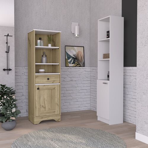 Conjunto Malaga, Mueble Columna 1 Puerta/ 1 Cajon + Columna De Baño