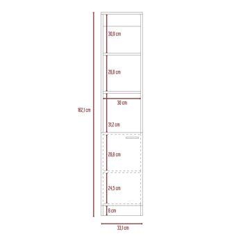 Ensemble Malaga, Meuble Colonne 1 Porte/ 1 Tiroir + Colonne Salle de Bain 6