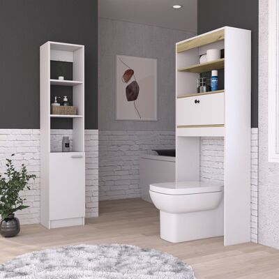 Malaga Set, Bathroom Shelf Over Toilet + Bathroom Column