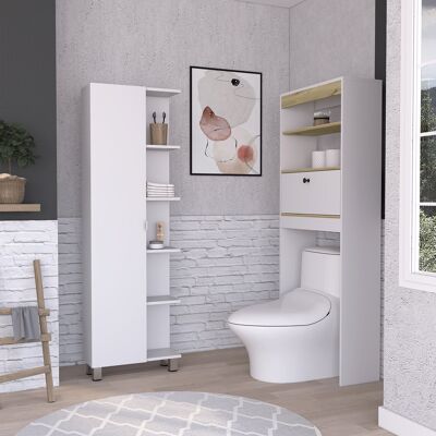 Malaga Set, Regal/Toilette + Badezimmer-Ecksäule