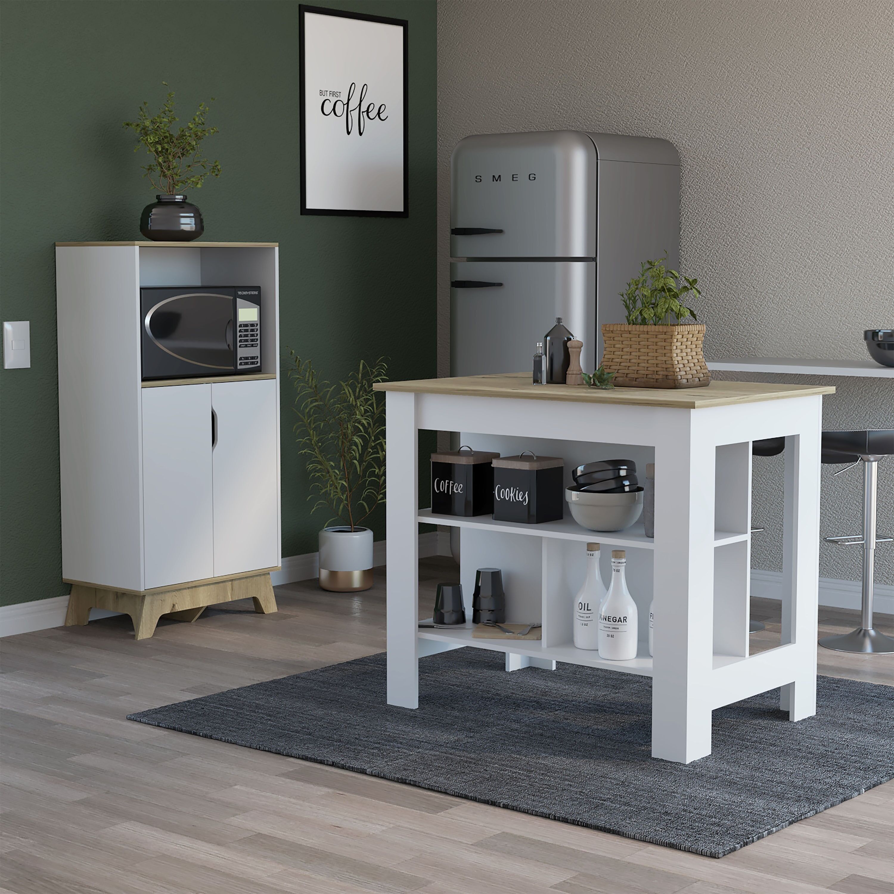 Conjunto Linea Z Cocina, Auxiliar/Microondas + Auxiliar 2 P.4