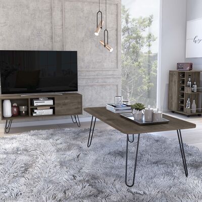 Andorra Set, Tv Cabinet + Coffee Table + Low Bar Cabinet