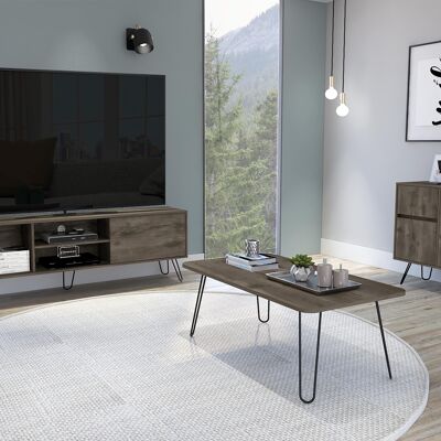 Andorra Set, TV-Schrank + Couchtisch + Wohnzimmer-Sideboard