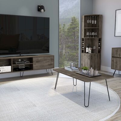 Andorra Set, Möbel/TV + Couchtisch + Sideboard Wohnzimmer + Bar