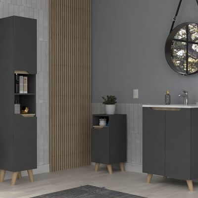 Laurent Set, Sink + Column + Medium Wall Cabinet