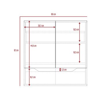 Ensemble Laurent, Armoire Murale Avec Miroir + Colonne 4