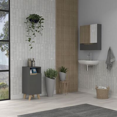 Laurent Set, Wall Cabinet With Mirror + Medium Wall Cabinet