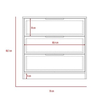 Ensemble Kaia, Chevet + Commode 3 Tiroirs 6