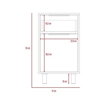 Ensemble Kaia, Chevet Haut + Commode 3 Tiroirs 4