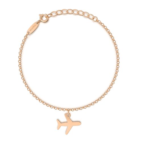 Around the World Flugzeug Armband - 18k Roségold Vermeil