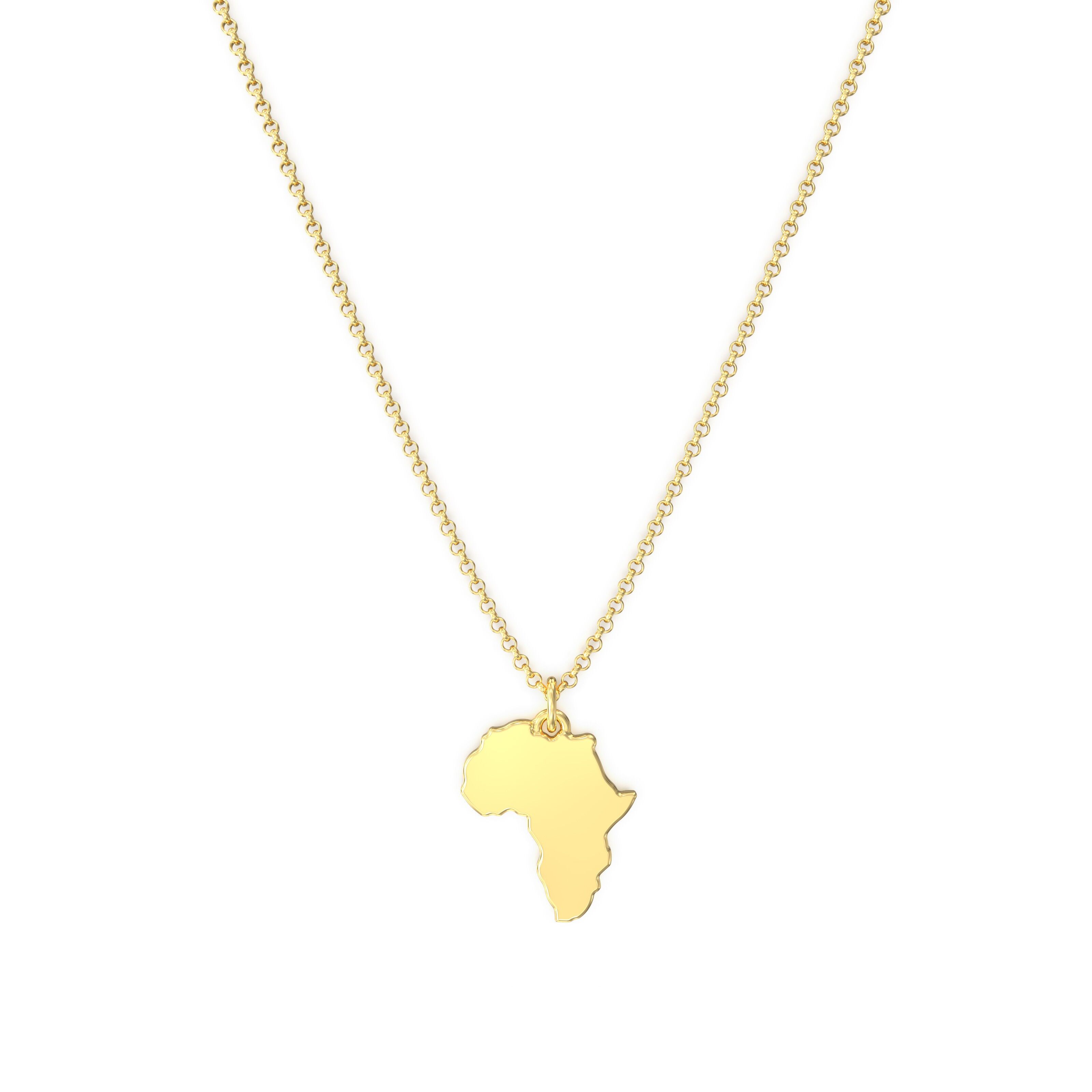 Necklace with 2025 african continent