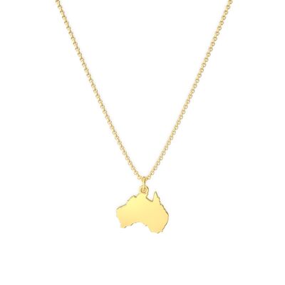 Collana Continente Australia - Oro Vermeil 18k - 42-45 cm