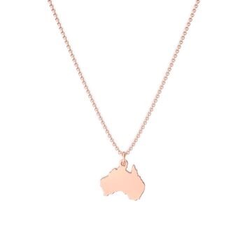 Collier Continent Australie - Or Vermeil Rose 18k - 60cm 3