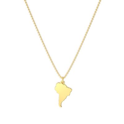 Collana Continente Sud America - Oro Vermeil 18k - 50 - 53 cm