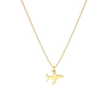 Collier Avion Autour du Monde - Or Vermeil 18k - 42-45 cm