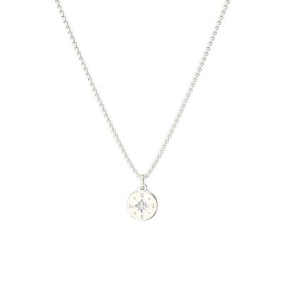 Compass Necklace - 925 Sterling Silver - 42-45 cm