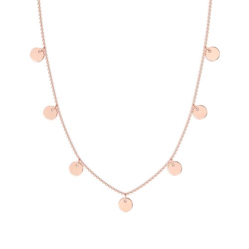 Glow Mini Coins Kette - 18k Roségold Vermeil