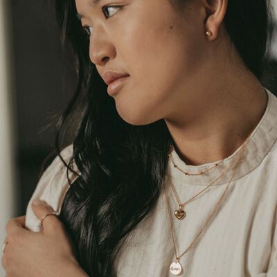 My Love Heart Necklace - 18k Gold Vermeil - 60 cm