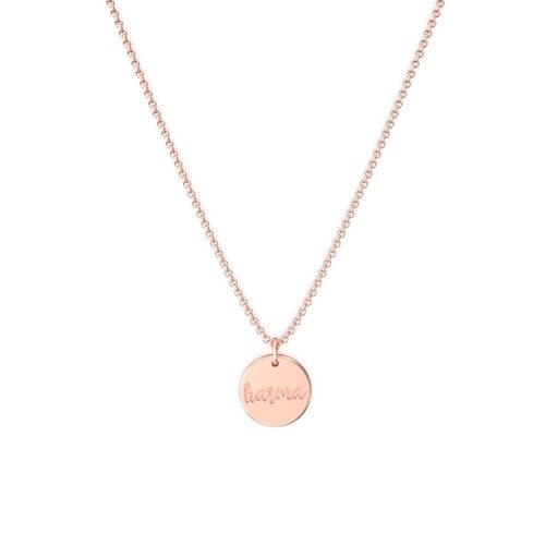 Karma Coin Kette - 18k Roségold Vermeil - 42-45 cm