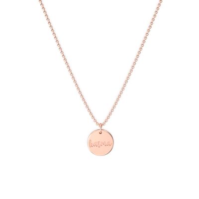 Karma Coin Necklace - 18k Rose Gold Vermeil - 42-45cm