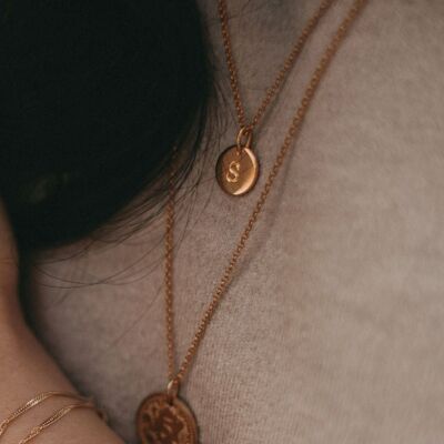 Letter necklace rose gold 45cm - N