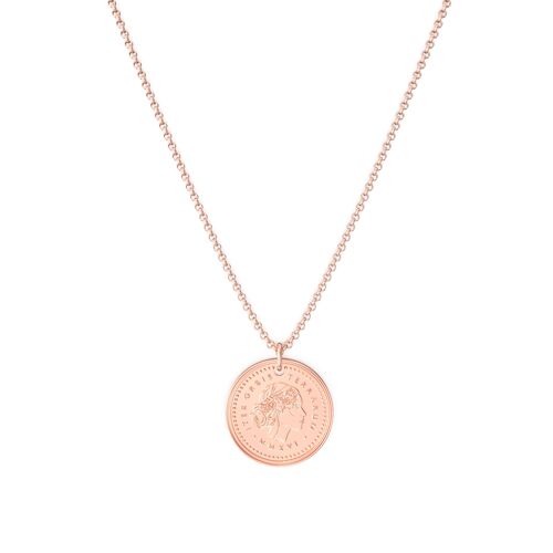 Venezia Münze Kette - 42-45 cm - 18k Roségold Vermeil