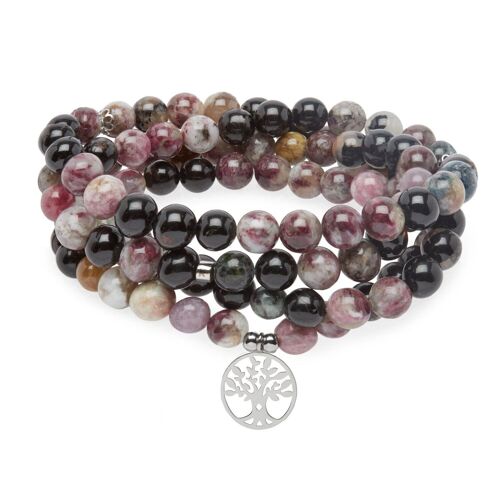 Bracelet Mala "Beauté de l'Âme" en Tourmaline Multicolore