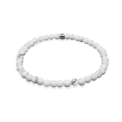 Bracciale Mini "Energy" in Howlite Bianco