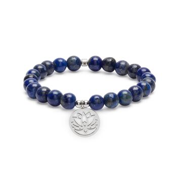 Bracelet Mala "Expression & Confiance" en Lapis Lazuli 1