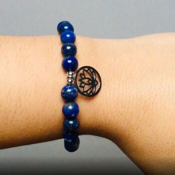 Bracelet Mala "Expression & Confiance" en Lapis Lazuli 5