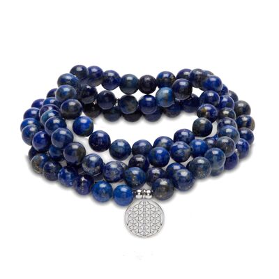 Bracelet Mala "3ème Oeil" de 108 perles en Lapis Lazuli