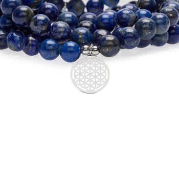Bracelet Mala "3ème Oeil" de 108 perles en Lapis Lazuli 4