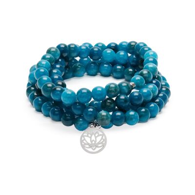 Mala "Revelation" bracelet with 108 Apatite beads