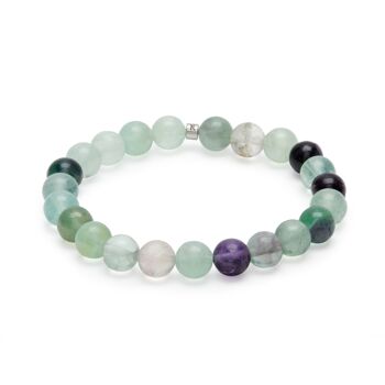 Bracelet "Énergie" en Fluorite Arc-en-Ciel 1