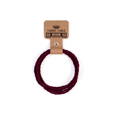 Cable Twisted. 2m pack - burgundy red