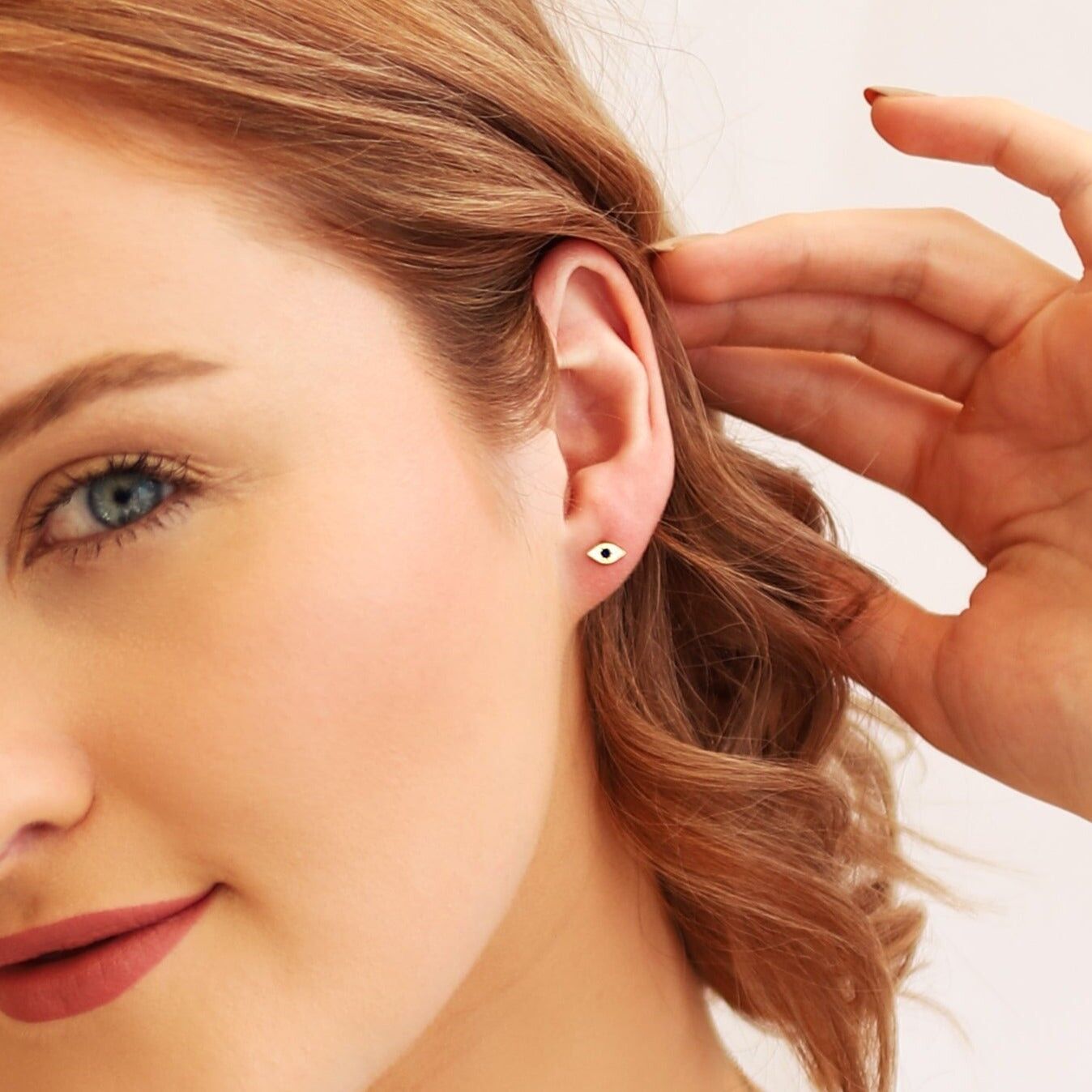 Neylan Evil Eye Ohrstecker | 18 Karat vergoldet