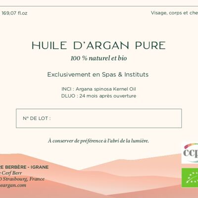 Huile d'argan Biologique 5L IGRANE SPA