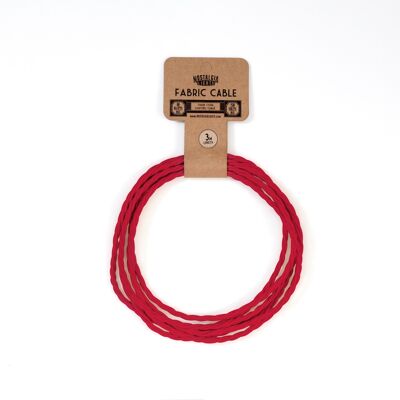 Cable Twisted. 2m pack - scarlet red