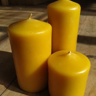 Pure beeswax Church candles - set of 3