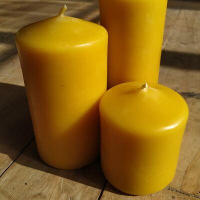 Pure beeswax Church candles - set of 3