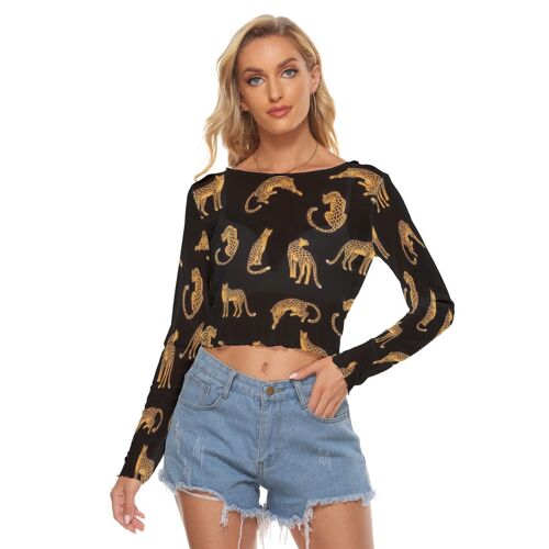 Maffia Dolls Cheetah Mesh Long Sleeves T-shirt