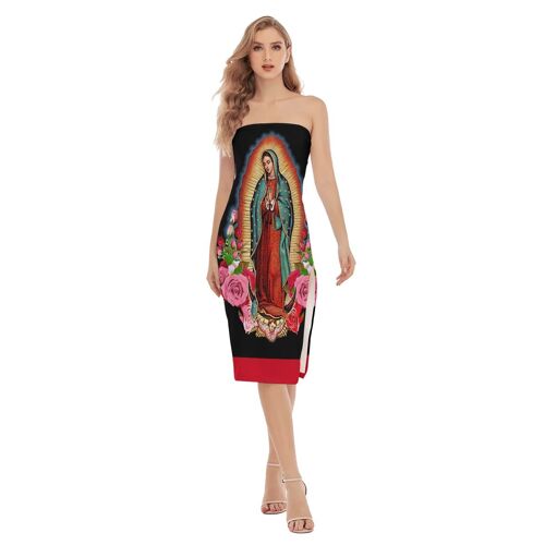 Mother Mary Side Split Tube Top Dress