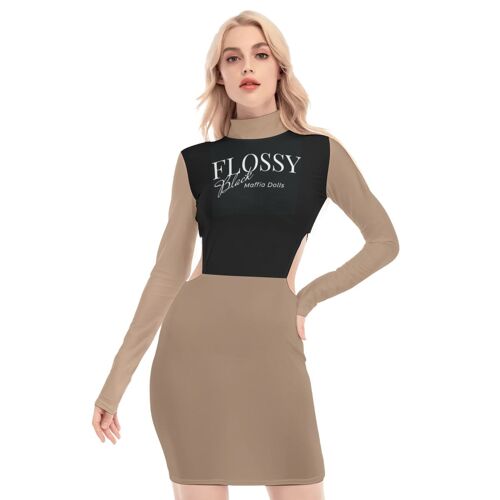 Maffia Dolls Flossy Black Hollow Hip Dress