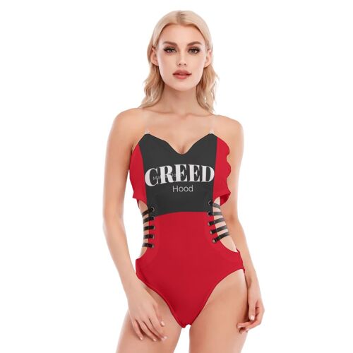 Maffia Dolls Creed Tube Top Jumpsuit With Side Black Straps