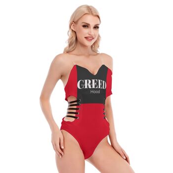 Maffia Dolls Creed Tube Top Jumpsuit avec bretelles latérales noires 2