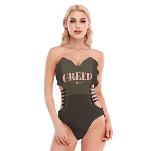 Maffia Dolls Creed Hood Tube Top Jumpsuit With Side Black Straps
